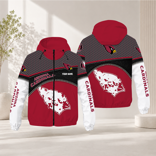 FINAL SALE - NEW CUSTOMIZED NFL20 ARC ARIZONA CARDINALS WINDBREAKER JACKET