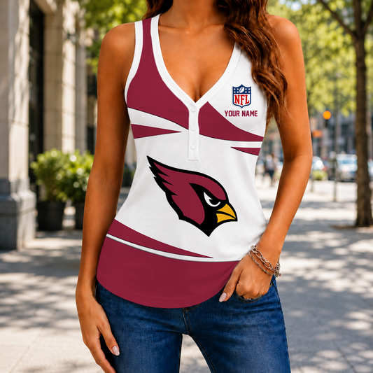 VIRAL EDITION - NEW CUSTOMIZED NFL20 ARC ARIZONA CARDINALS WOMEN'S V-NECK TANK TOP