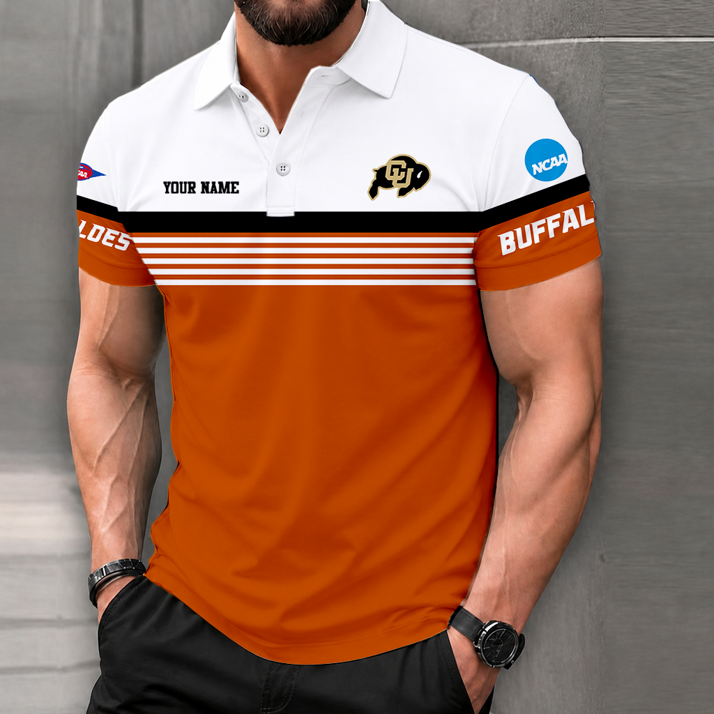FLASH SALE - NEW CUSTOMIZED NCAA FBS20 CRB COLORADO BUFFALOES POLO SHIRT