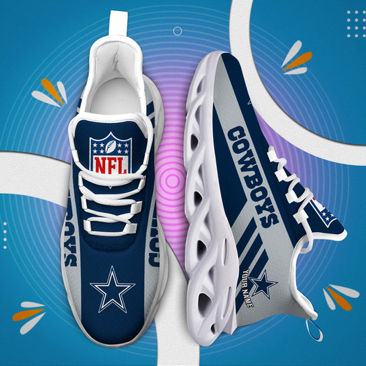LIMITED EDITION - NEW CUSTOMIZED NFL21 DCB DALLAS COWBOYS UNISEX MAX SOUL SHOES