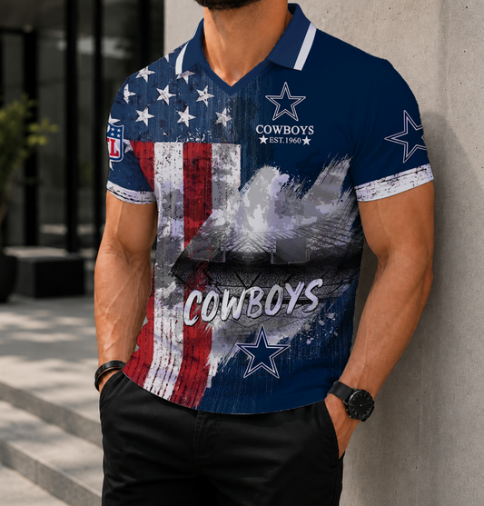 LIMITED EDITION - NEW CUSTOMIZED NFL21 DCB DALLAS COWBOYS POLO SHIRT