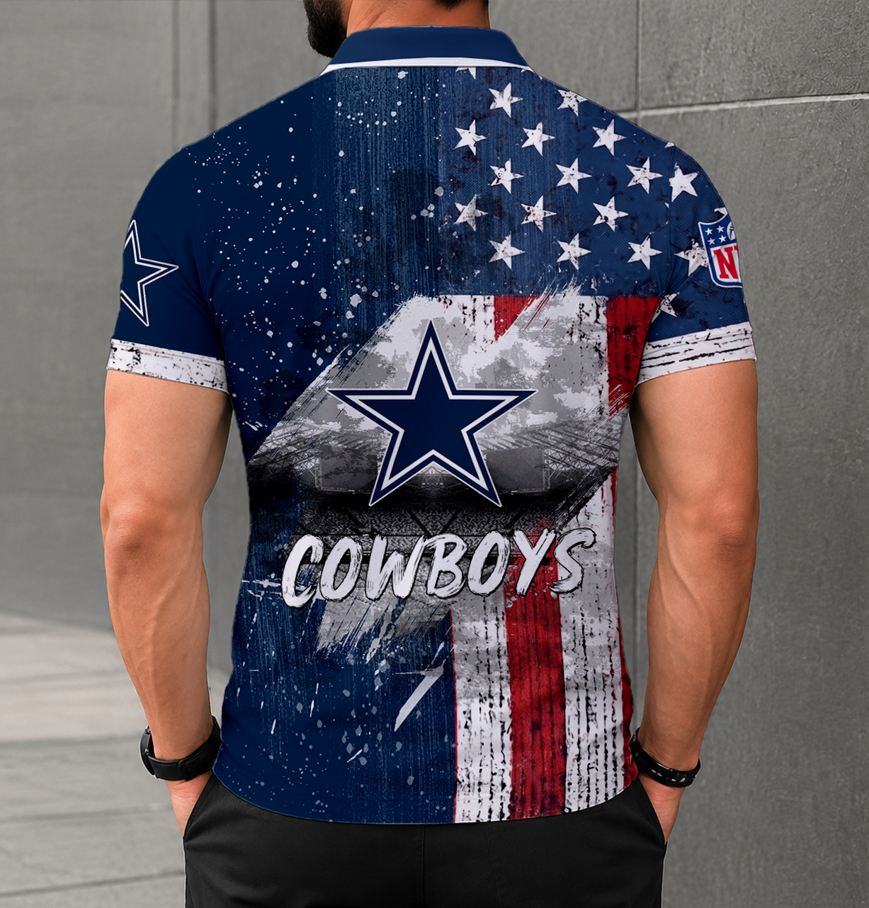 LIMITED EDITION - NEW CUSTOMIZED NFL21 DCB DALLAS COWBOYS POLO SHIRT
