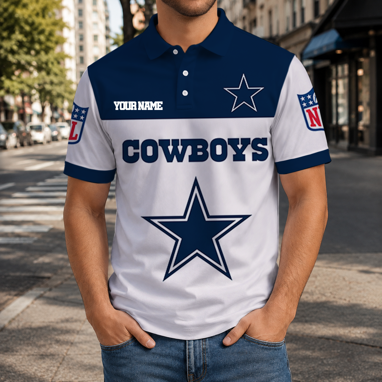 EXCLUSIVE  EDITION - NEW CUSTOMIZED NFL21 DCB DALLAS COWBOYS T-SHIRT, POLO SHIRT, ZIP POLO SHIRT, SWEATSHIRT, HOODIE & ZIP HOODIE