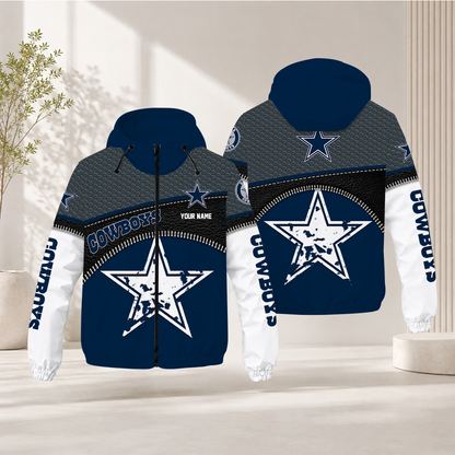 FINAL SALE - NEW CUSTOMIZED NFL21 DCB DALLAS COWBOYS WINDBREAKER JACKET