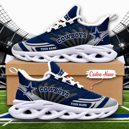 LIMITED EDITION - NEW CUSTOMIZED NFL21 DCB DALLAS COWBOYS UNISEX MAX SOUL SHOES