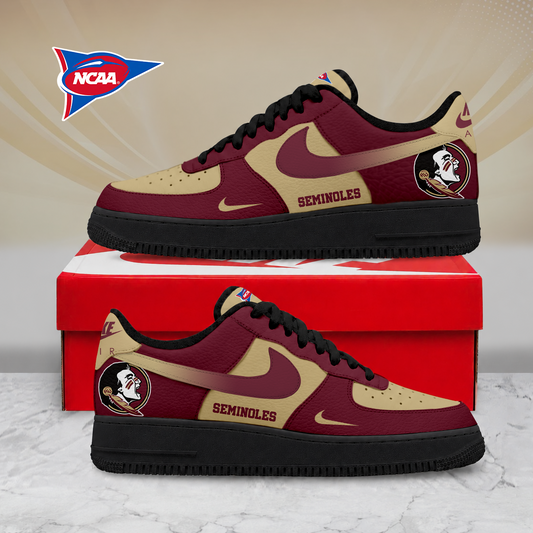 SPECIAL EDITION - NEW CUSTOMIZED NCAA FBS21 FLS FLORIDA STATE SEMINOLES AF1 SHOES