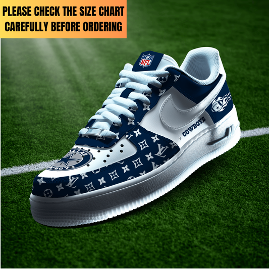 EXCLUSIVE  EDITION - NEW CUSTOMIZED NFL21 DCB DALLAS COWBOYS AF1 SHOES