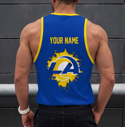 FINAL SALE - NEW CUSTOMIZED NFL22 LAR LOS ANGELES RAMS UNISEX TANK TOP