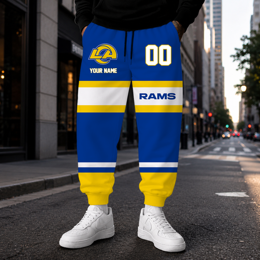 MEGA SALE - NEW CUSTOMIZED NFL22 LAR LOS ANGELES RAMS SWEATPANTS