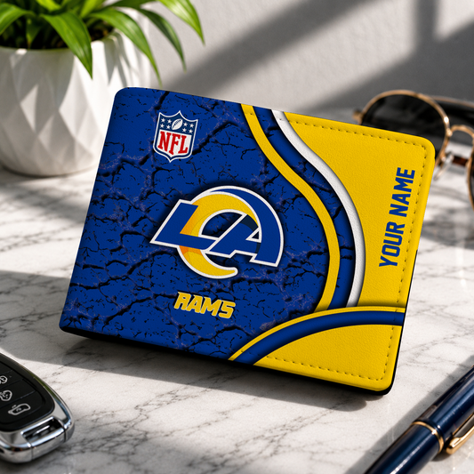 MEGA SALE - NEW CUSTOMIZED NFL22 LAR LA RAMS LEATHER WALLET