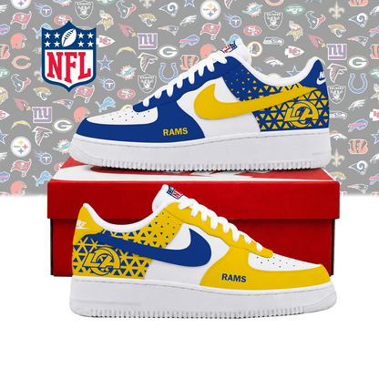 FLASH SALE - NEW CUSTOMIZED NFL22 LAR LOS ANGELES RAMS AF1 SHOES