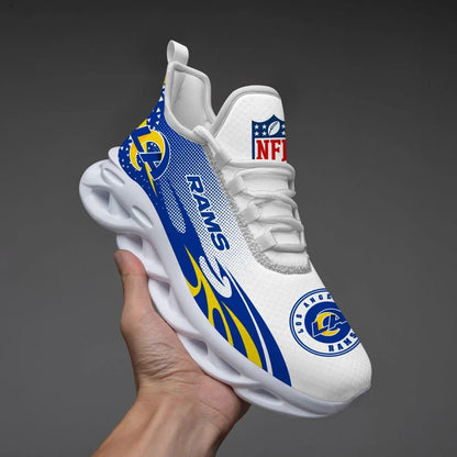 LIMITED EDITION - NEW CUSTOMIZED NFL22 LAR LOS ANGELES RAMS UNISEX MAX SOUL SHOES