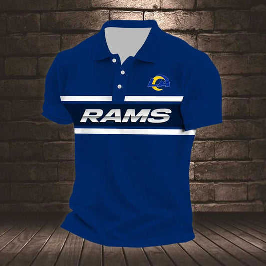 ELITE EDITION - NEW CUSTOMIZED NFL22 LAR LOS ANGELES RAMS POLO SHIRT, ZIP POLO SHIRT & T-SHIRTS