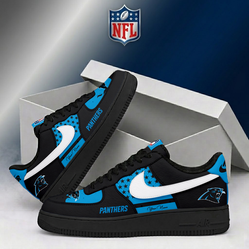 FINAL SALE - NEW CUSTOMIZED NFL23 CLP CAROLINA PANTHERS AF1 SHOES