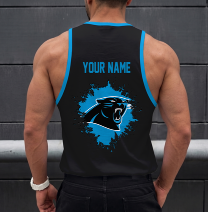 FINAL SALE - NEW CUSTOMIZED NFL23 CLP CAROLINA PANTHERS UNISEX TANK TOP