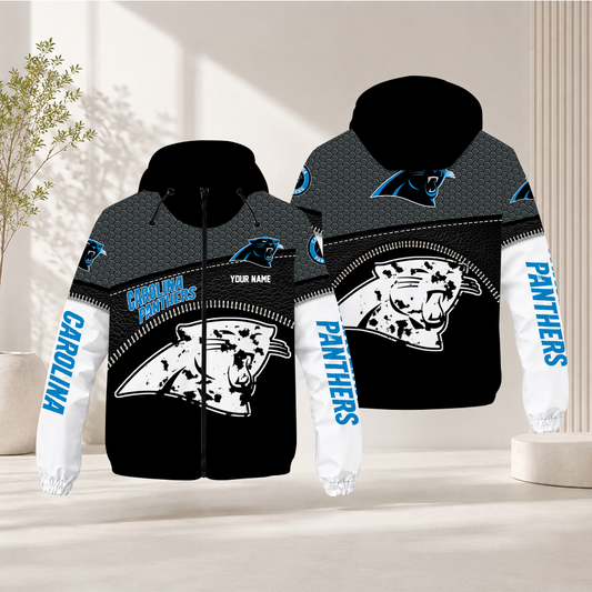 FINAL SALE - NEW CUSTOMIZED NFL23 CLP CAROLINA PANTHERS WINDBREAKER JACKET