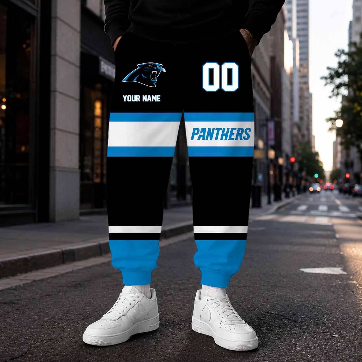 MEGA SALE - NEW CUSTOMIZED NFL23 CLP CAROLINA PANTHERS SWEATPANTS