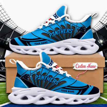 LIMITED EDITION - NEW CUSTOMIZED NFL23 CLP CAROLINA PANTHERS UNISEX MAX SOUL SHOES