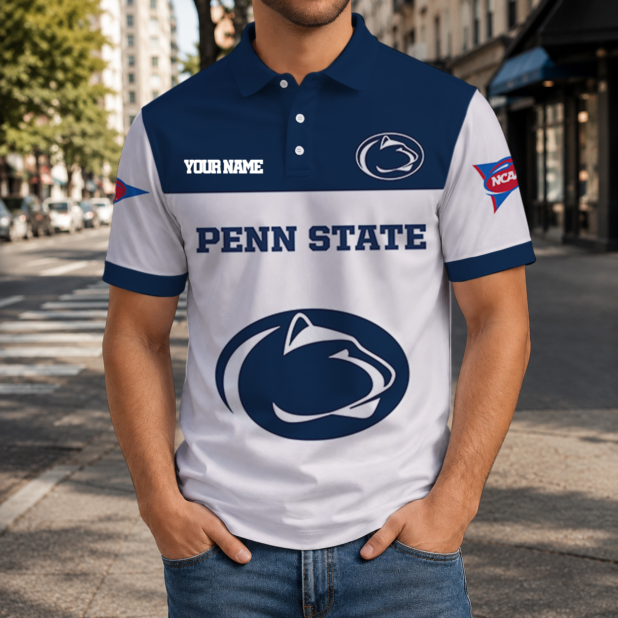 FINAL SALE - NEW CUSTOMIZED NCAA FBS23 PNL PENN STATE NITTANY LIONS POLO SHIRT, ZIP POLO SHIRT & T-SHIRTS