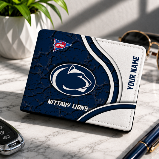 MEGA SALE - NEW CUSTOMIZED NCAA FBS23 PNL PENN STATE NITTANY LIONS LEATHER WALLET
