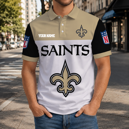 EXCLUSIVE  EDITION - NEW CUSTOMIZED NFL24 NOS NEW ORLEANS SAINTS T-SHIRT, POLO SHIRT, ZIP POLO SHIRT, SWEATSHIRT, HOODIE & ZIP HOODIE