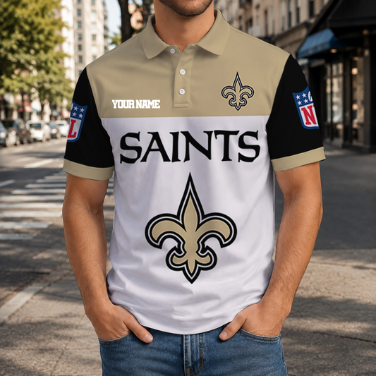 EXCLUSIVE  EDITION - NEW CUSTOMIZED NFL24 NOS NEW ORLEANS SAINTS T-SHIRT, POLO SHIRT, ZIP POLO SHIRT, SWEATSHIRT, HOODIE & ZIP HOODIE