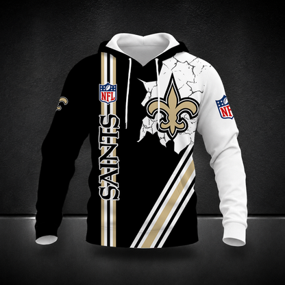 HOT DEAL- NEW CUSTOMIZED NFL24 NOS NEW ORLEANS SAINTS T-SHIRT, POLO SHIRT, ZIP POLO SHIRT, SWEATSHIRT, HOODIE & ZIP HOODIE