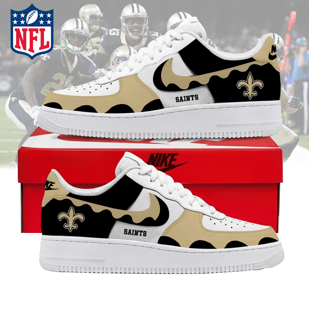 LIMITED EDITION- NEW CUSTOMIZED NFL24 NOS NEW ORLEANS SAINTS AF1 SNEAKERS