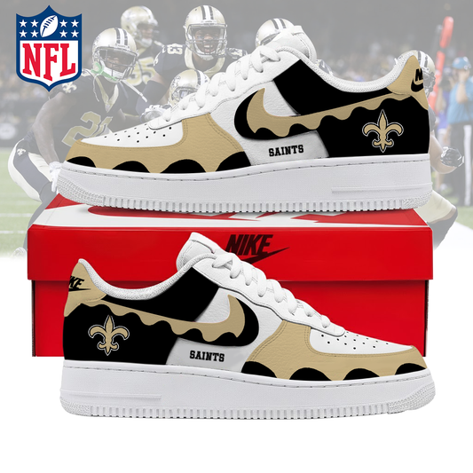 LIMITED EDITION- NEW CUSTOMIZED NFL24 NOS NEW ORLEANS SAINTS AF1 SNEAKERS