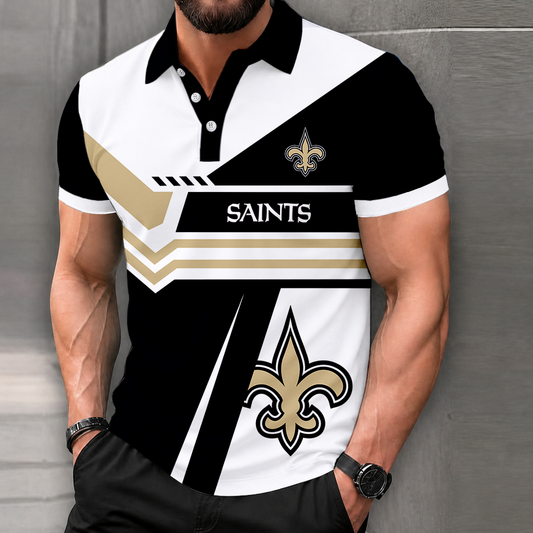 FINAL SALE - NEW CUSTOMIZED NFL24 NOS NEW ORLEANS SAINTS POLO SHIRT, ZIP POLO SHIRT & T-SHIRTS