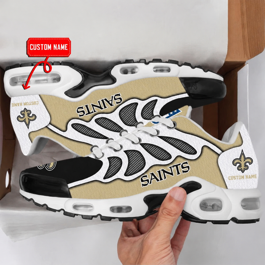 FLASH SALE - NEW CUSTOMIZED NFL24 NOS NEW ORLEANS SAINTS AIR MAX PLUS SNEAKERS