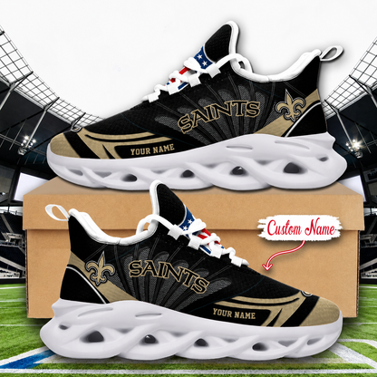 LIMITED EDITION - NEW CUSTOMIZED NFL24 NOS NEW ORLEANS SAINTS UNISEX MAX SOUL SHOES