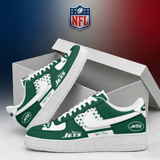 FINAL SALE - NEW CUSTOMIZED NFL25 NYJ NEW YORK JETS AF1 SHOES
