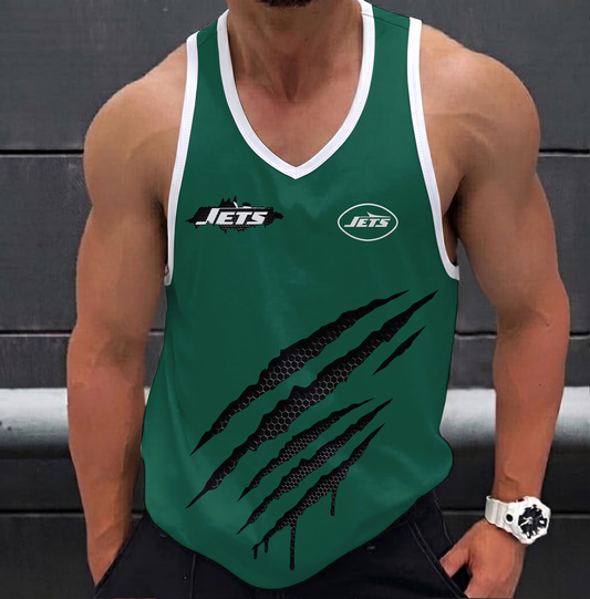 FINAL SALE - NEW CUSTOMIZED NFL25 NYJ NEW YORK JETS UNISEX TANK TOP