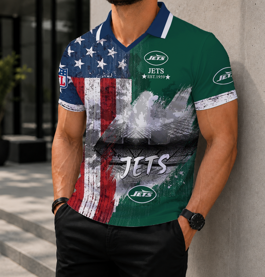 LIMITED EDITION - NEW CUSTOMIZED NFL25 NYJ NEW YORK JETS POLO SHIRT
