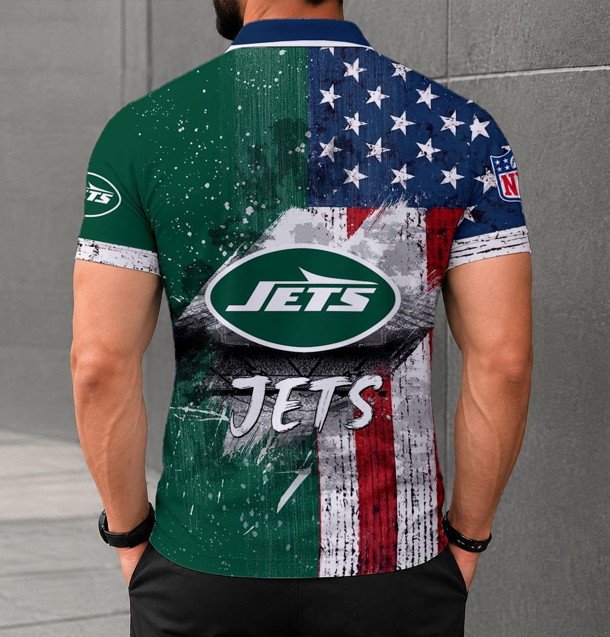 LIMITED EDITION - NEW CUSTOMIZED NFL25 NYJ NEW YORK JETS POLO SHIRT