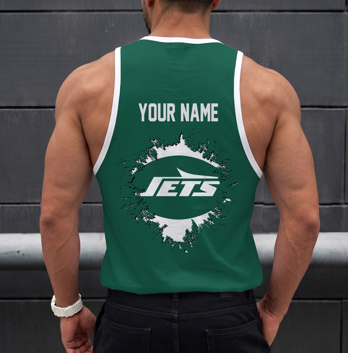 FINAL SALE - NEW CUSTOMIZED NFL25 NYJ NEW YORK JETS UNISEX TANK TOP