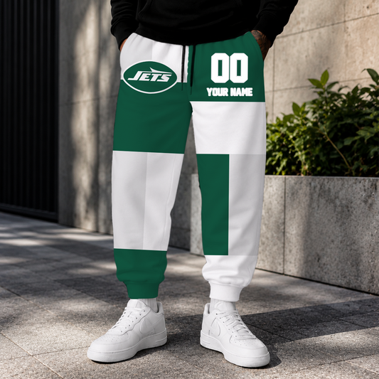 ELITE EDITION - NEW CUSTOMIZED NFL25 NYJ NEW YORK JETS SWEATPANTS
