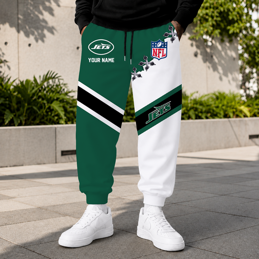 EXCLUSIVE EDITION - NEW CUSTOMIZED NFL25 NYJ NEW YORK JETS SWEATPANTS