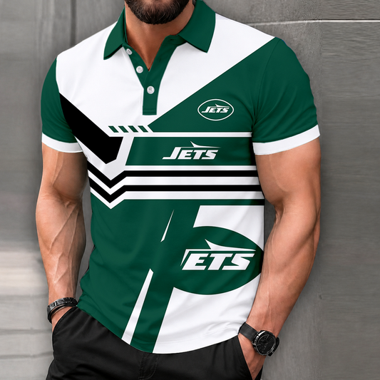 FINAL SALE - NEW CUSTOMIZED NFL25 NYJ NEW YORK JETS POLO SHIRT, ZIP POLO SHIRT & T-SHIRTS