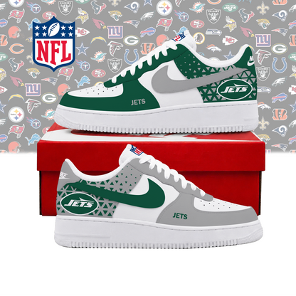 FLASH SALE - NEW CUSTOMIZED NFL25 NYJ NEW YORK JETS AF1 SHOES