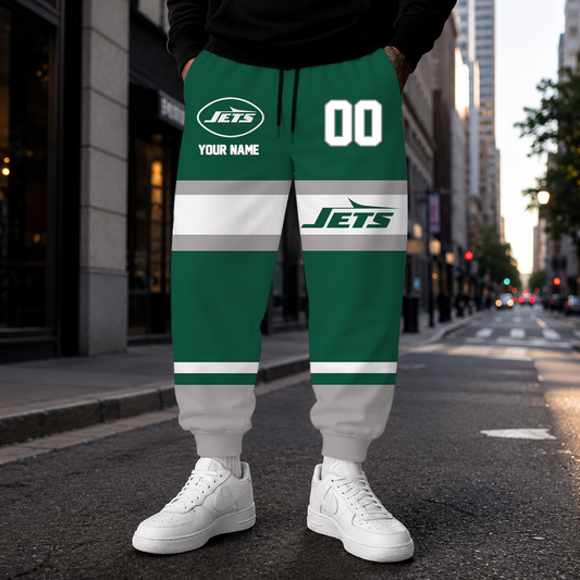 MEGA SALE - NEW CUSTOMIZED NFL25 NYJ NEW YORK JETS SWEATPANTS
