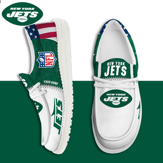 LIMITED EDITION - NEW CUSTOMIZED NFL25 NYJ NEW YORK JETS LOAFER SHOES