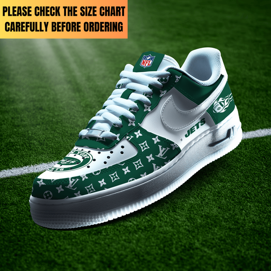 EXCLUSIVE  EDITION - NEW CUSTOMIZED NFL25 NYJ NEW YORK JETS AF1 SHOES