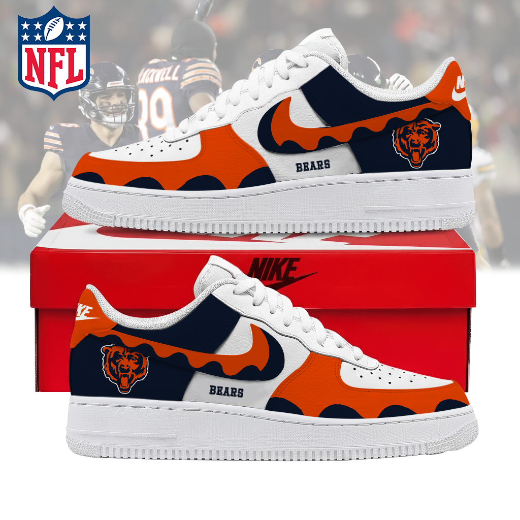 LIMITED EDITION- NEW CUSTOMIZED NFL26 CCB CHICAGO BEARS AF1 SNEAKERS