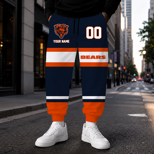 MEGA SALE - NEW CUSTOMIZED NFL26 CCB CHICAGO BEARS SWEATPANTS