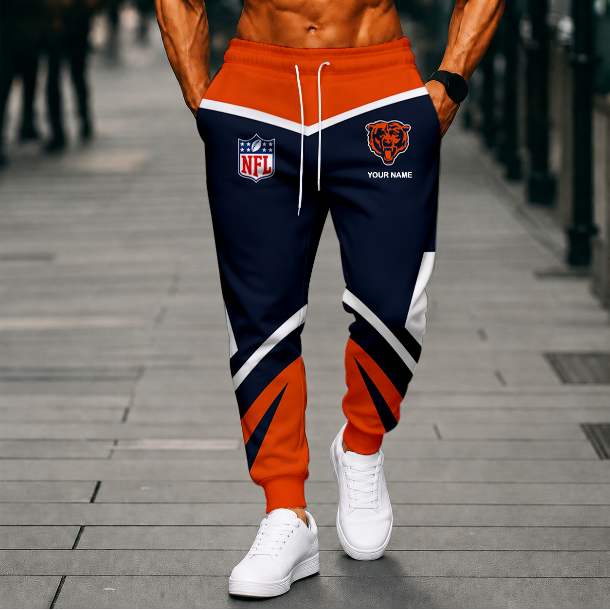 LIMITED EDITION - NEW CUSTOMIZED NFL26 CCB CHICAGO BEARS SWEATPANTS