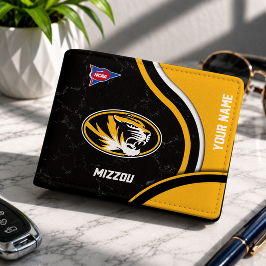 MEGA SALE - NEW CUSTOMIZED NCAA FBS26 MST MISSOURI TIGERS LEATHER WALLET