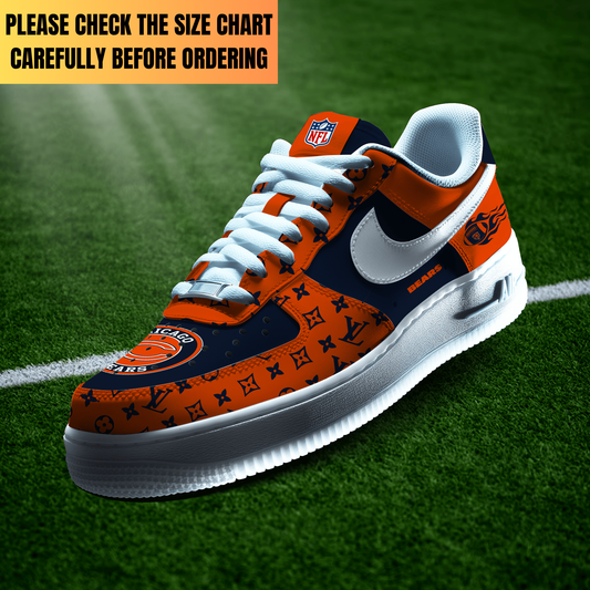 EXCLUSIVE  EDITION - NEW CUSTOMIZED NFL26 CCB CHICAGO BEARS AF1 SHOES
