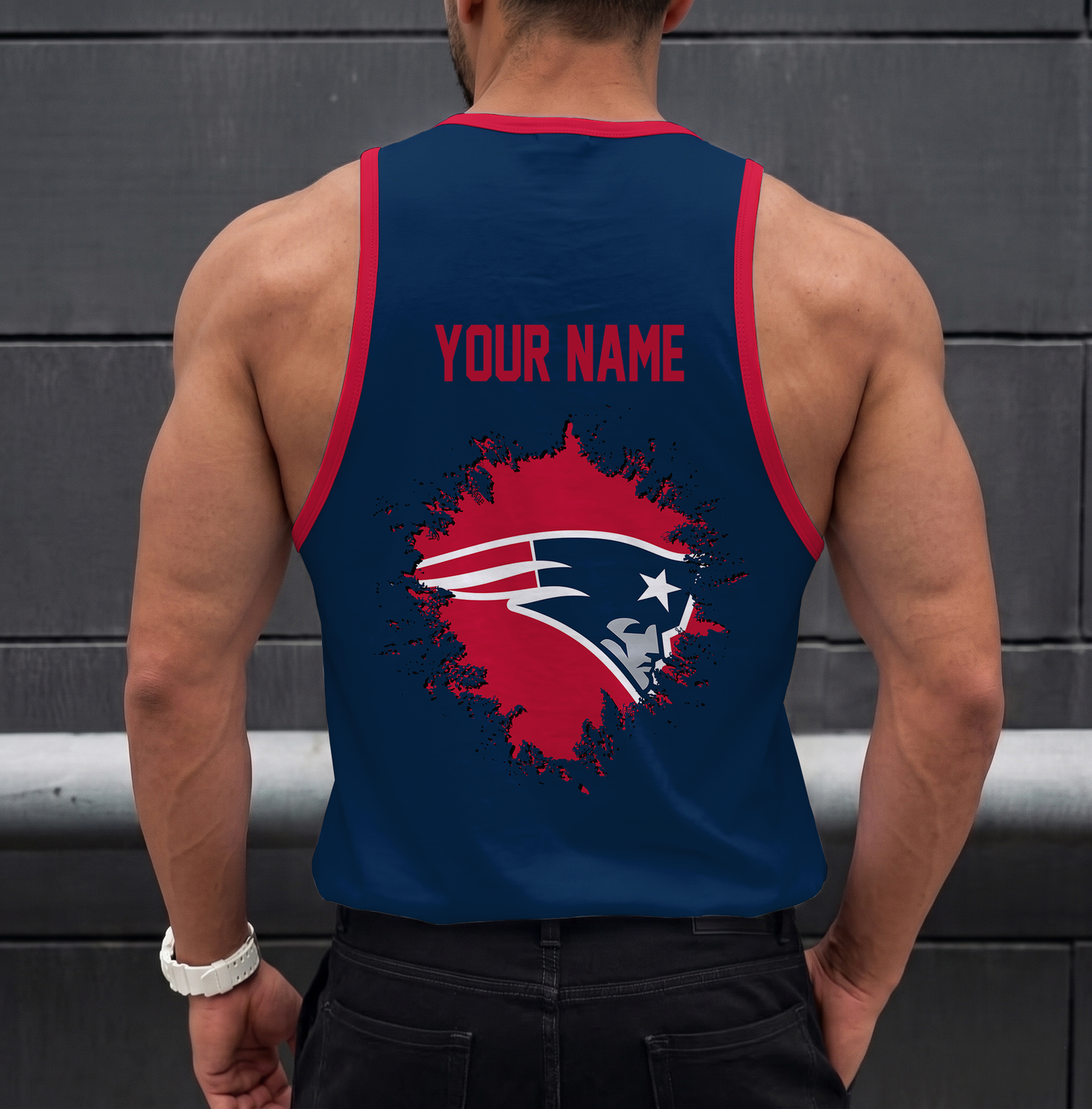 FINAL SALE - NEW CUSTOMIZED NFL27 NEP NEW ENGLAND PATRIOTS UNISEX TANK TOP